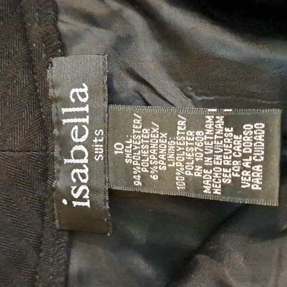 Isabella Suits Business Black Pin Stripe Suit Women's Size 10 - Picture 13 of 15